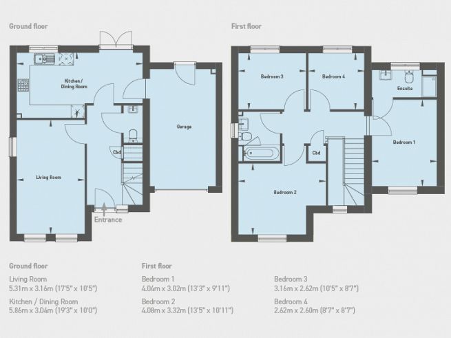 Floor plan 4 bedroom house - artist's impression subject to change